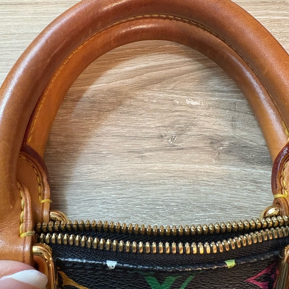 Takashi Murakami X Louis Vuitton Black Monogram Multicolor Alma PM - Picture 12 of 14